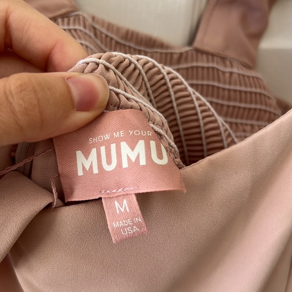 Show Me Your Mumu Claire Midi Dress Dusty Blush M - Picture 11 of 14